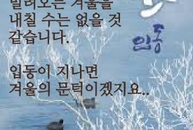  오늘은 겨울을 알리는 立冬입니다