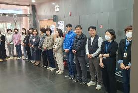 4월중 근무 첫날 직원 인사및 북구청장님 부인 방문 